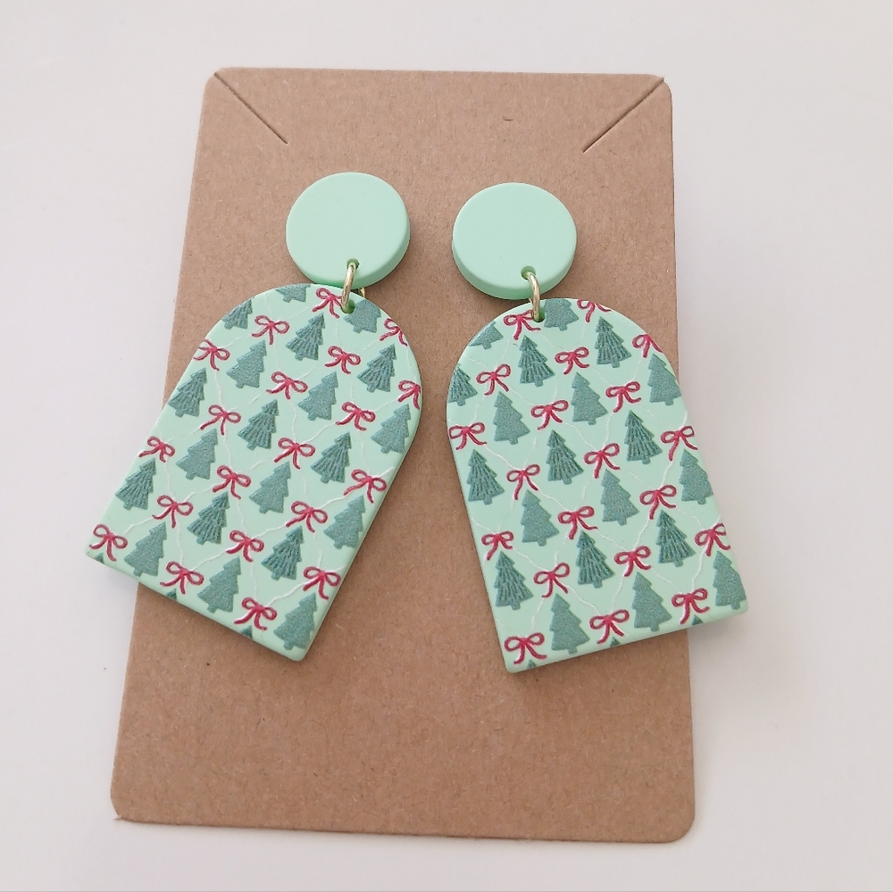 Fashion Jewelry Mint Green Festive Earrings